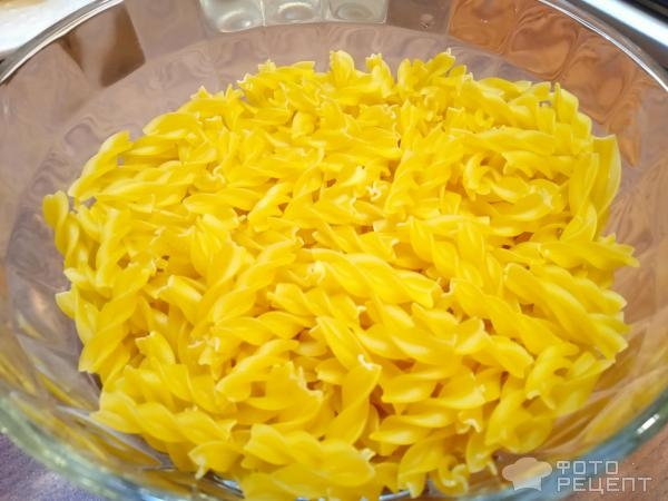 Рецепт: Макароны на сковороде - с морской капустой Рецепт: Макароны на сковороде - с морской капустой