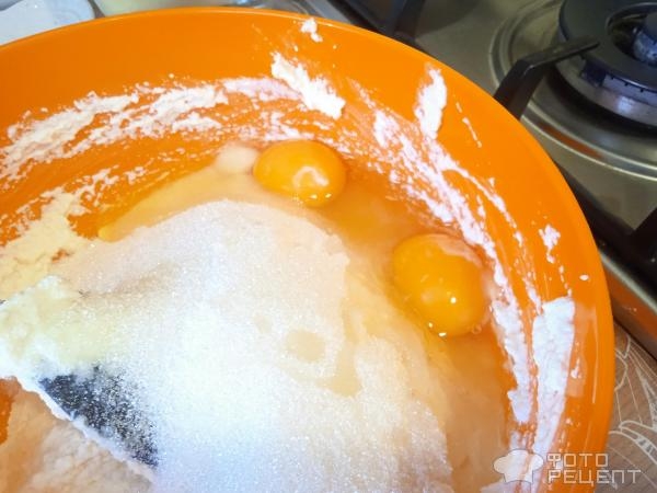 Рецепт: Манник на кефире без муки - с тыквой Рецепт: Манник на кефире без муки - с тыквой