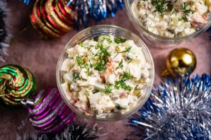 Салат "Оливье" с рыбой Салат "Оливье" с рыбой