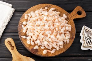 Салат слоеный с креветками